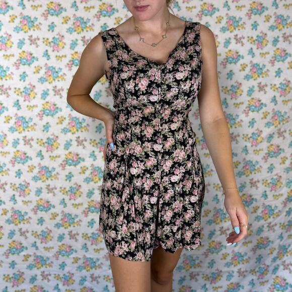 Vintage 90s grunge floral romper live life by sanctuary size small - Picture 2 of 7